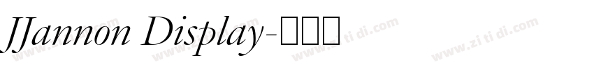 JJannon Display字体转换